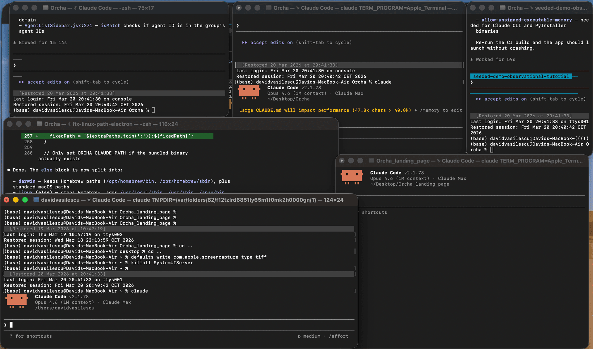 Multiple overlapping Claude Code terminal windows