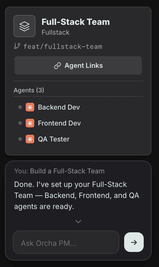 PM Agent natural language interface